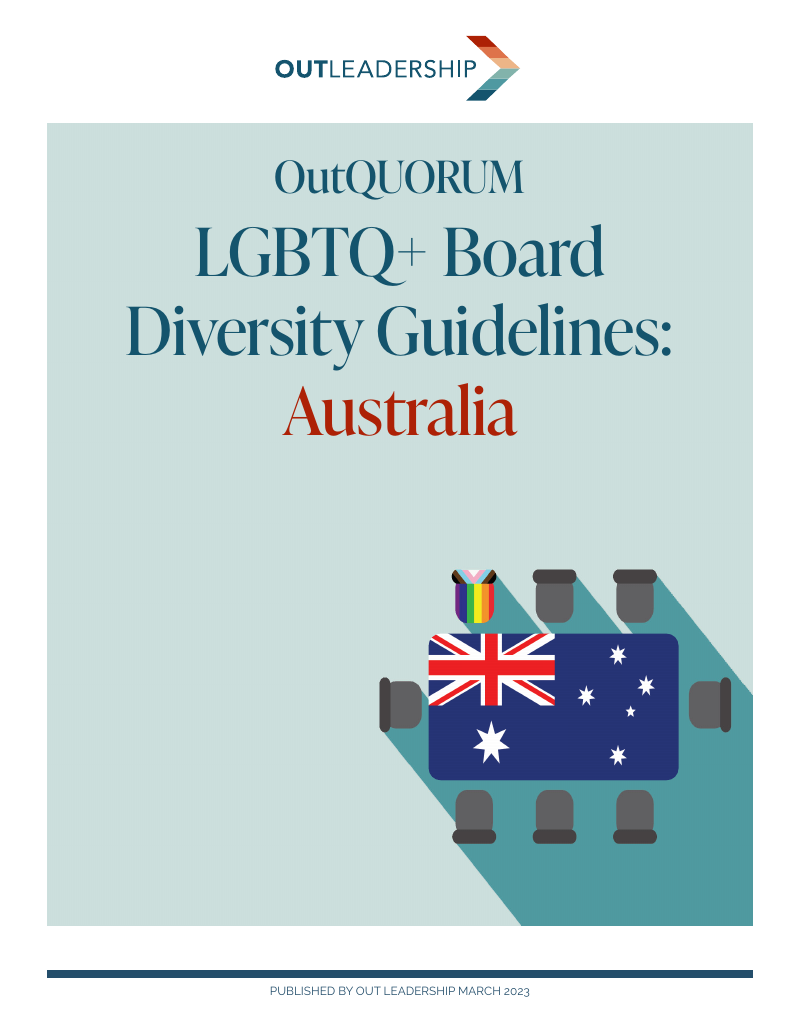 Cover of LGBTQ+ Board Diversity Guidelines: Australia