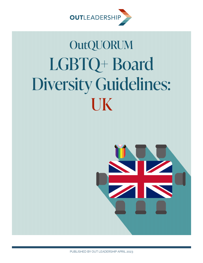 Cover of LGBTQ+ Board Diversity Guidelines: UK